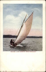 Sailing, Lake Geneva Chicago, IL Postcard Postcard