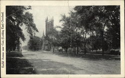 Euclid Avenue Near Case, (Looking East) Postcard