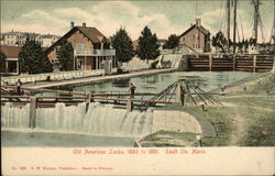 Old American Locks, 1885 to 1881 Postcard