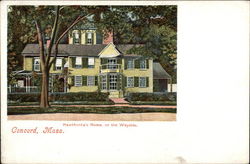 Hawthorne's Home - The Wayside Postcard