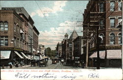 Main Street from School and High Streets Postcard