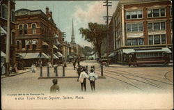 Town House Square Salem, MA Postcard Postcard