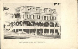 View of Battlefield Hotel Gettysburg, PA Postcard Postcard