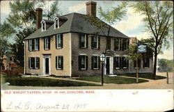 Old Wright Tavern Built in 1747 Concord, MA Postcard Postcard