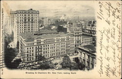 Broadway & Chambers Str., Looking North Postcard