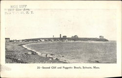 Second Cliff and Peggotty Beach Scituate, MA Postcard Postcard