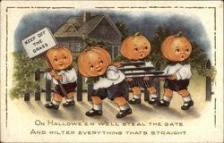 On Halloween We'll Steal the Gate And Kilter Everything That's Straight Postcard Postcard