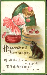 Halloween Pleasures Of All the Fun and Merry Jest, To Bob for Apples is the Best Postcard