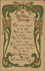 A Birthday Message Postcard Postcard