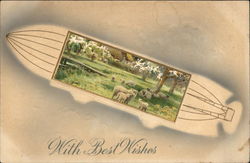 With Best Wishes Airships Postcard Postcard