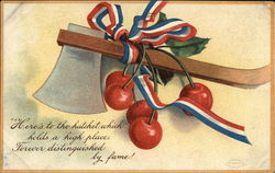 George Washington's Cherry Tree Hatchet Postcard