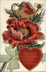 Valentine - Poppies Postcard