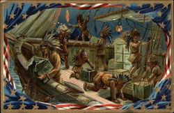 Boston Tea Party - December 16, 1773 Patriotic Postcard Postcard