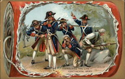 Holding the Line--Continental Army Patriotic Postcard Postcard