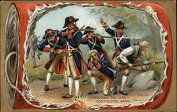 Holding the Line Continental Army Patriotic Postcard Postcard