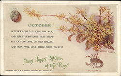 Many Happy Returns of the Day Astrology & Zodiac Postcard Postcard