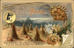 November Astrology & Zodiac Postcard Postcard