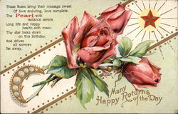 Many Happy Returns of the Day Birthday Postcard Postcard