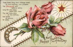 Many Happy Returns of the Day Birthday Postcard Postcard