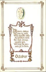 Opal, October Birthstone Birthday Greeting Postcard Postcard