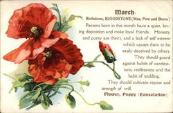 March Birthstone, Bloodstone(Wise, Firm and Brave) Astrology & Zodiac Postcard Postcard