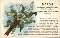 March Birthday with Lily of the Valley Months Postcard Postcard