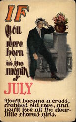 If You Were Born in the Month of July Months Postcard Postcard