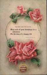 The Rose and the Agate Birthday Postcard Postcard