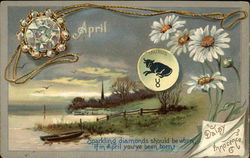 April Months Postcard Postcard