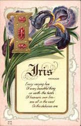 Iris Poem Postcard