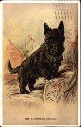 The Chairman Speaks - Scottish Terrier Postcard