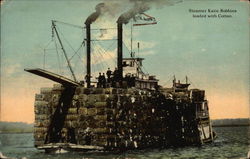 Steamer Katie Robbins Loaded With Cotton Steamers Postcard Postcard