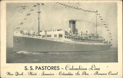 S. S. Pastores - Colombian Line Postcard