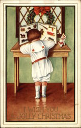 Child Standing at a Table Children Postcard Postcard