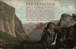 A General View of Yosemite Valley, California, from Inspiration Point Postcard