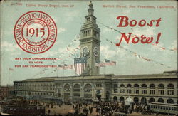 Union Ferry Depot, foot of Market Street, San Francisco, California Postcard