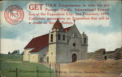 3094 El Carmelo Mission, near Monterey, California, Founded in 1770 Postcard