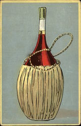 Wine Bottle Art Postcard Postcard