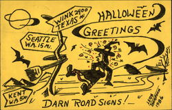 Halloween Greetings Postcard