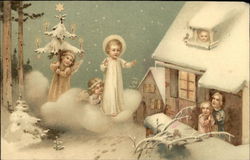 Children Angels Christmas Postcard Postcard