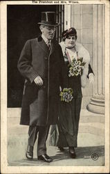 The President and Mrs. Wilson Presidents Postcard Postcard