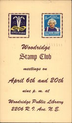 Two Commemorative Stamps and Meeting Information Postcard