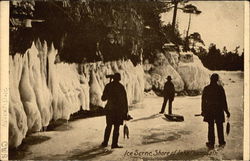 Ice Scene, Shore of Lake Champlain Postcard