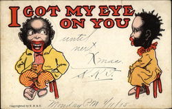 I Got my Eye on You Black Americana Postcard Postcard