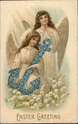 Easter Greeting - Angels With Angels Postcard Postcard