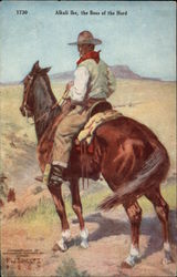 Alkali Ike, the Boss of the Herd Cowboy Western Postcard Postcard