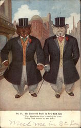 The Roosevelt Bears in New York City Postcard