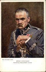 Jozef Piesudski Military Postcard Postcard