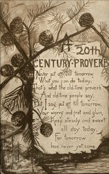 20th Century Proverb Phrases & Sayings Postcard Postcard