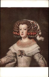 Portrait of the Infant Marie-Terese, Later Queen of France by Velasquez Art Postcard Postcard